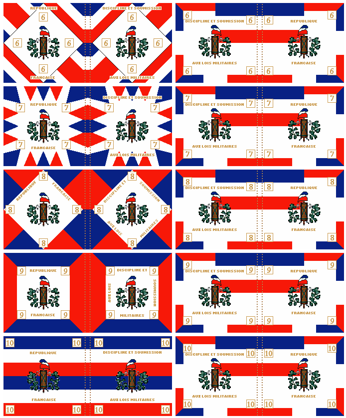 French Line Infantry Flags 1794-2
