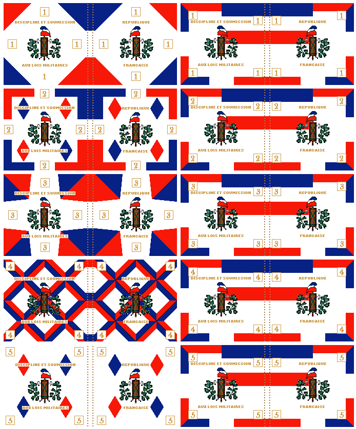 French Line Infantry Flags 1794-1